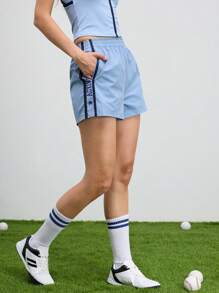 Cheerettes Jupe/Short de sport couleur unie, élégant pour l'été