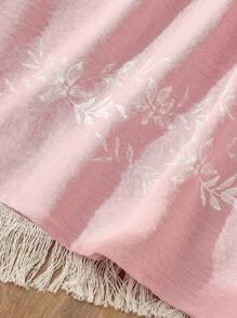 Blossori Elegant Pink Floral Embroidered Midi Dress For Young Girls With Delicate Straps And A Flared Hem - Pink - View 4