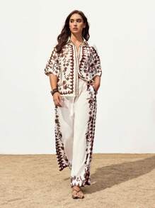 Maija 大码花卉印花休闲度假衬衫 - 彩色 - 查看 1