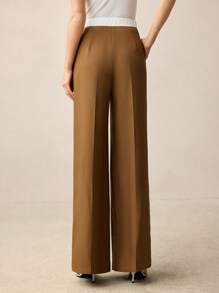 BizChic Pantalones anchos de mujer elegantes, versátiles, casuales, románticos y con estilo urbano, nuevos para el verano de 2025