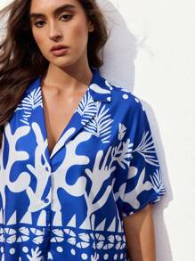 Maija Plus Size Casual Vacation Floral Print Shirt - Multicolor - View 5