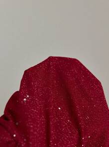 Elamini Fashionable Glitter Lace-Up Camisole, Sexy Bombshell Style - Red - View 5