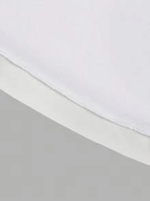 SHEIN 青少年女孩休闲银色 PU 皮革褶皱迷你裙 - 白色 - 查看 6