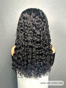 QUICK WEAR Curly Half Wig Human Hair 3-In-1 Half Wig Seamless Water Wave Wig Flip Over Human Hair No Glue No Lace 180% Density 14-28 Inches Natural Black Color With Natural Hairline Beginner Friendly Sport Vacation Travel Festival Prom Outdoor Cosplay Campus School Beach Wedding Camping Holiday Outfits Summer Outfits Vacay Vibes Charm Elegant Casual Y2k Fashion Styles Ss25 Keywords - S1 - View 3