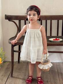 LMoss Kids 女婴针织合身休闲吊带背心裙