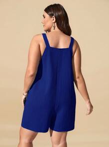Travachic Plus Pocket Patched Overall Romper