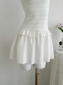 Sweetra Robe fleurie sans manches jacquard pour le trajet