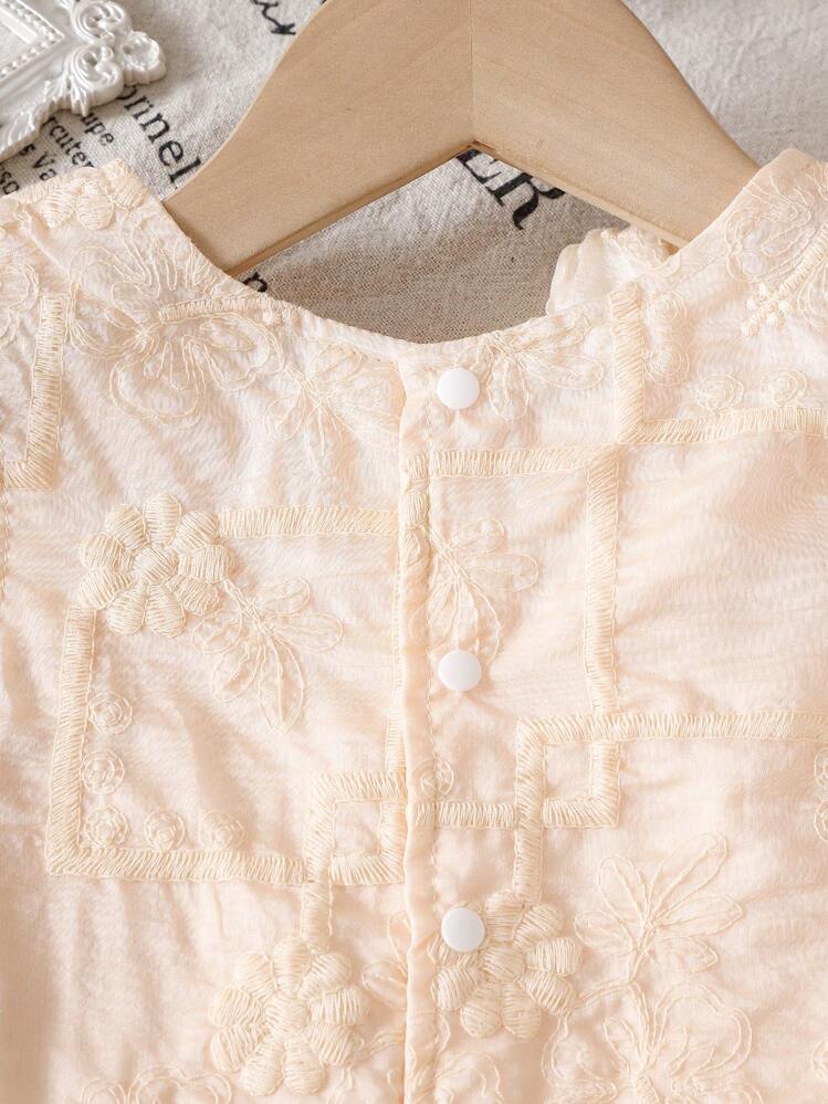 طقم ملابس علوية بلا أكمام مطرز وبنطال ساق واسع لطفلة رضيعة ، مناسب لفصلي الربيع والصيف ، مصنوع من خامة قماش جديدة وناعمة ، نوعية جودة عالية ، إحساس عصري راقي ، متعدد الاستخدامات لجميع مناسبات الربيع والصيف ، أناقة وملائم للاستخدام اليومي ، المنزل والأوقات الحرة - لون برتقالي - مشاهدة 5