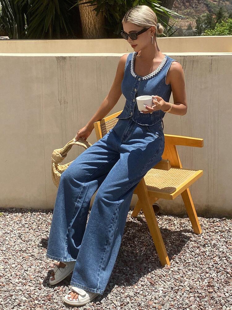 Summer New Loose Casual Denim Outfit For Women