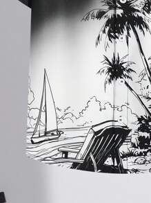 SHEIN Camisa hawaiana informal con estampado de plantas tropicales para chicos adolescentes, de tela suave, versátil y cómoda para la escuela, ir al trabajo, uso diario, vacaciones, deportes, primavera/verano - Multicolor - Ver 6