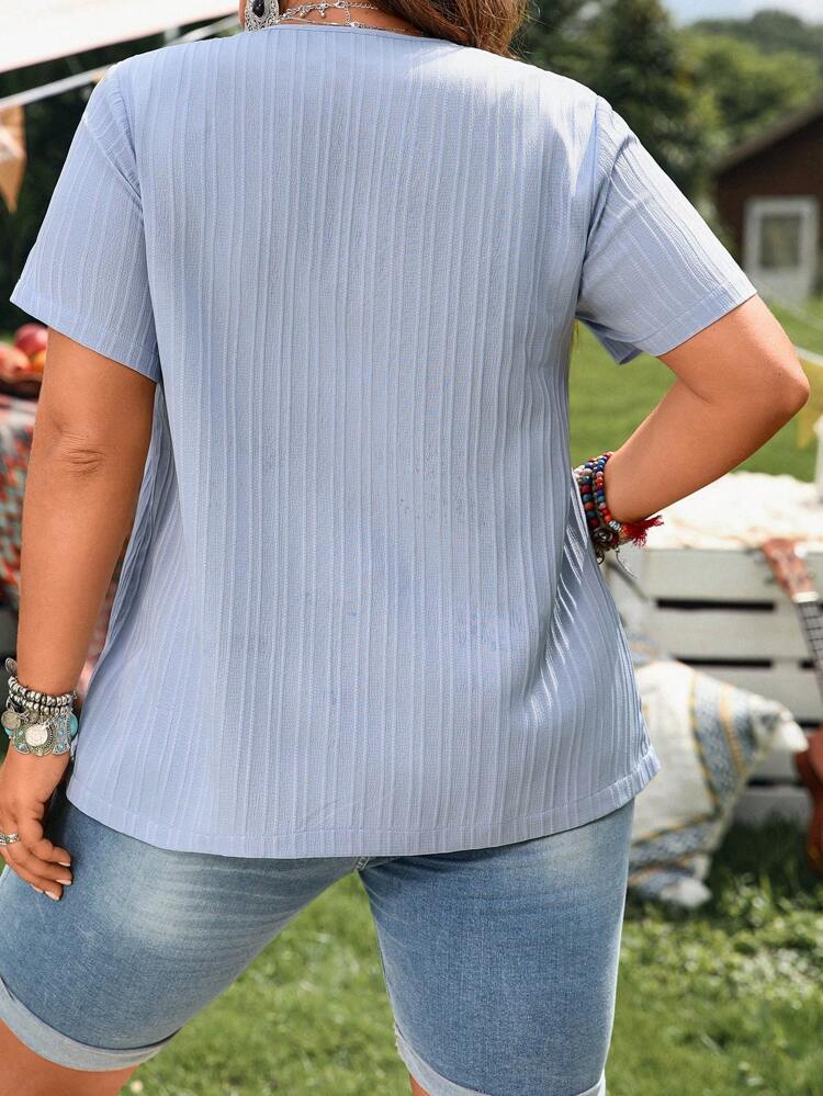 プラスサイズ女性 フローラルプリント Vネック 半袖 カジュアルブラウストップス、カジュアルホリデースタイル、ビーチ、夏休み、カントリーコンサート、ボヘミアン、バケーション、ウエスタンウェア プラスサイズ、レディースパーティートップス