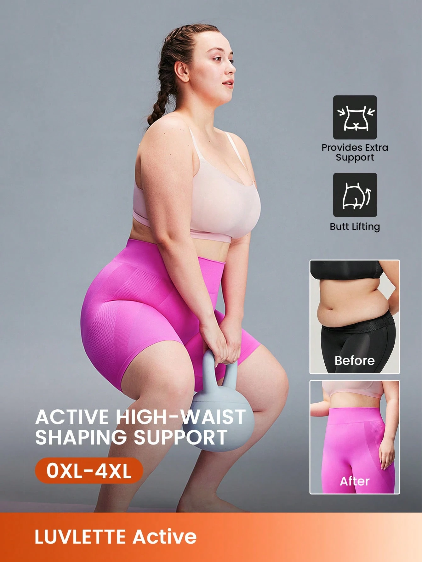 Pantaloncini sportivi da donna rosa con vita larga, eleganti, per yoga, fitness, ciclismo, leggings attivi, pantaloni da palestra
