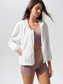 Fluxe 女士纯色长袖夹克，夏季时尚