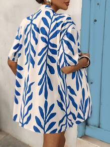 Vivid Eden Conjunto de verano para salida, cita o vacaciones: Camisa de manga corta y pantalones cortos con cintura elástica A-line estampados, informal y para playa. Conjunto de dos piezas veraniego para salir, cita, fiesta, festival de música, compras con amigas o para la vuelta al cole. Vestido sencillo, oficina, "old money", maestro o cita.