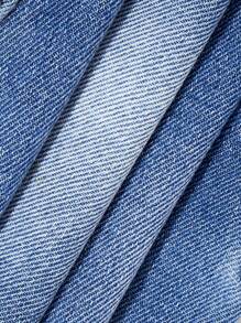 Denimly 女童休闲日常都市街头可爱蝴蝶结装饰简约百搭牛仔短裤 - 中等水洗藍 - 查看 8