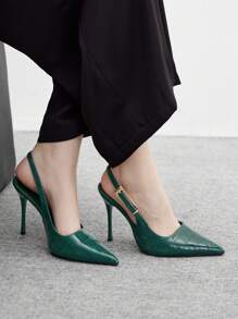 CUCCOO BIZCHIC 女士高跟鞋，简约实用设计，绿色鞋款 - 綠色 - 查看 5