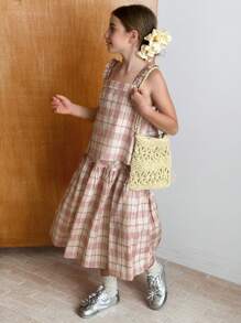 DAZY Tween Girls Plaid Sleeveless Shirt And Mini Skirt Set, Summer,Back To School Clothes - Pink - View 6