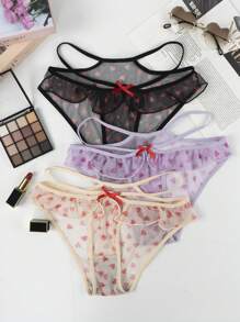 PetitDoll 3件装女士性感可爱内裤套装 - 彩色 - 查看 7