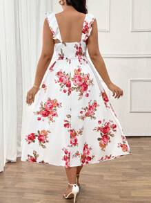 SHEIN Clasi Plus Size Women Elegant Classic Belted Dress, Suitable For Spring And Summer Outings - Multicolor - View 2