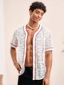 Manfinity VCAY Men's Woven Casual Short Sleeve Loose Shirt, Fashion And Young Style - Multicolor - View 3