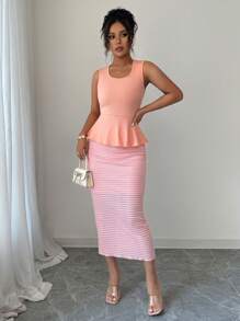 SHEIN Clasi 女士日常两件套服装