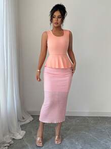 SHEIN Clasi 女士日常两件套服装