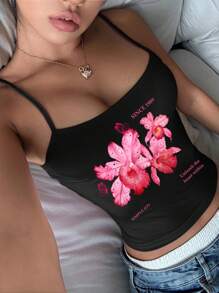 SHEIN Leap Crew 青少年女孩休闲简约吊带背心，夏装 - 白色 - 查看 1