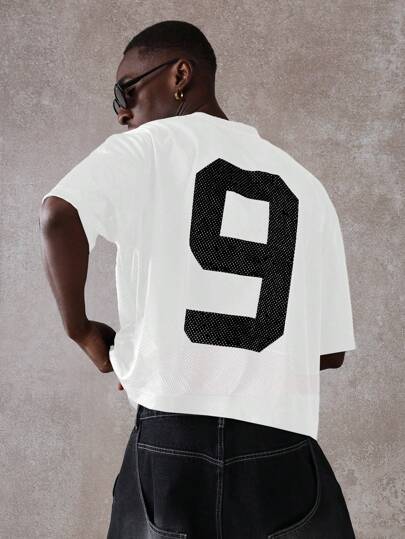 Mesh Jersey T-Shirt With Number Nine Print｜Sumwon