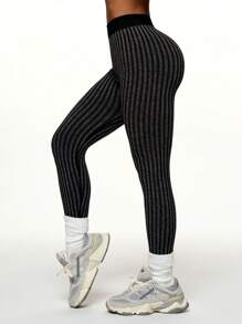 Lifespree 纯色运动紧身裤，夏季时尚健身服女士瑜伽裤 - 深灰色 - 查看 5