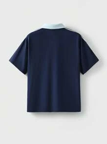 JNSQ T-shirt à manches courtes pour sports de plein air décontractés pour la rentrée scolaire, t-shirt de loisirs de sport de plein air à col rond pour enfants avec impression de numéros amusants