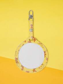 TOM & JERRY X SHEIN Pin Lencana Bulat dengan Pola Keju Kuning Lucu & Tikus Kartun - Yellow Gold - View 2