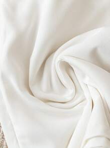 SHEIN PETITE 2 件套女士纯色无袖上衣和短裤套装，简约风格 - 白色 - 查看 6