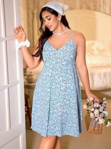 CottageSlumber Váy ngủ không tay rộng rãi họa tiết hoa xinh xắn dành cho nữ cỡ lớn, hoàn hảo cho mùa hè - Nhiều màu - Xem 1