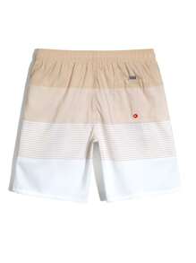 Manfinity Swimmode Shorts de baño de hombre con cordón y estampado de vacaciones en la playa