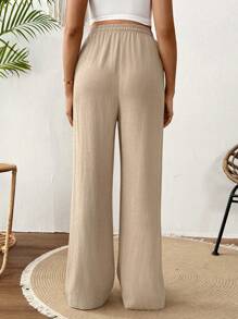 SHEIN Solid Color Stylish Maternity Pants Suitable For Summer,Vacation,Vacay Outfits Women