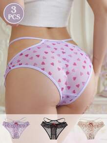 PetitDoll 3件装女士性感可爱内裤套装 - 彩色 - 查看 2