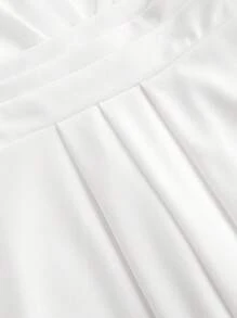 SHEIN Tween 女童方领泡泡袖收腰短袖连衣裙