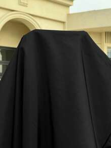 Muchica Plus Half Zip Drop Shoulder Hooded Jacket Winter Fall Autumn - Black - View 7