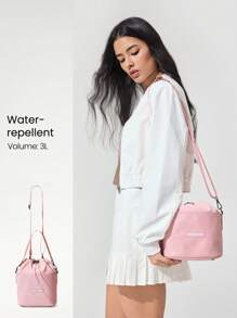 GLOWMODE 22L Good Things Ahead Vattentät Avtagbar Rem Handtag Ficka Dragsko Hinkväska Axelväska Handväska Semester Semester Shopping Resor Utflykter Vardagskläder - Rosa - Visa 1