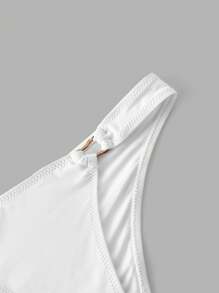 MOTF PREMIUM ASYMMETRICAL RING BIKINI BOTTOM FOR SUMMER BEACH VACATION - Beige - View 5