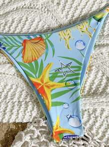 Swim Mod Y2K 夏日清凉水果热印花比基尼套装