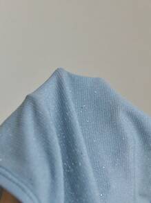 Elamini 时尚亮片系带性感露背吊带上衣 - 淺灰色 - 查看 6