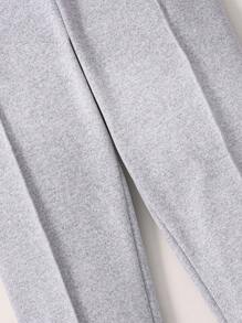 Pantalones largos casuales, suaves y con estilo, decorados con flores para niñas, para verano - Gris - Ver 7