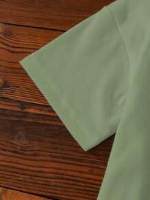 SHEIN Young Boy Short Sleeve Car & Letter Print Comfortable T-Shirt, Suitable For Summer Young Boys T Shirts