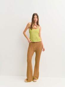 Nöista 常规款露背撞色装饰背心，夏季时尚 - 綠色 - 查看 6