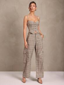 L'Amorae 女士紧身胸衣夏季吊带背心 Old Money Y2K 办公室上衣商务休闲 - 彩色 - 查看 3