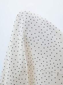 Maija Vestido sin mangas con estampado de lunares para mujer - Blanco - Ver 9