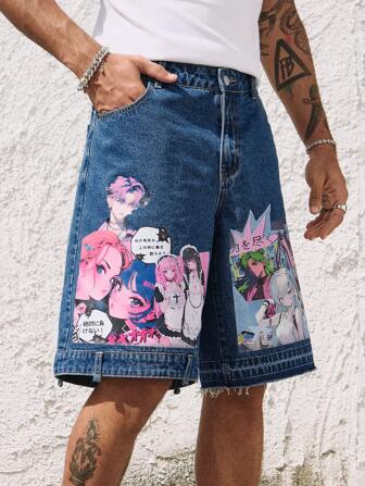 Street Life Pantalones cortos vaqueros para hombre, de moda para el verano