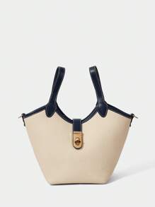 SHECARRY 女士简约多功能手提包 - 米色 - 查看 1