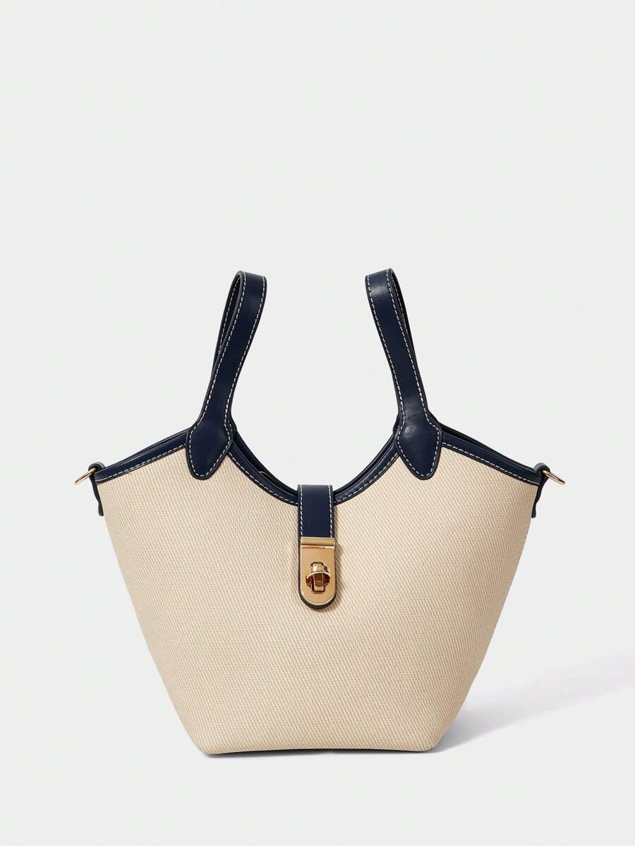 SHECARRY 女士简约多功能手提包 - 米色 - 查看 1